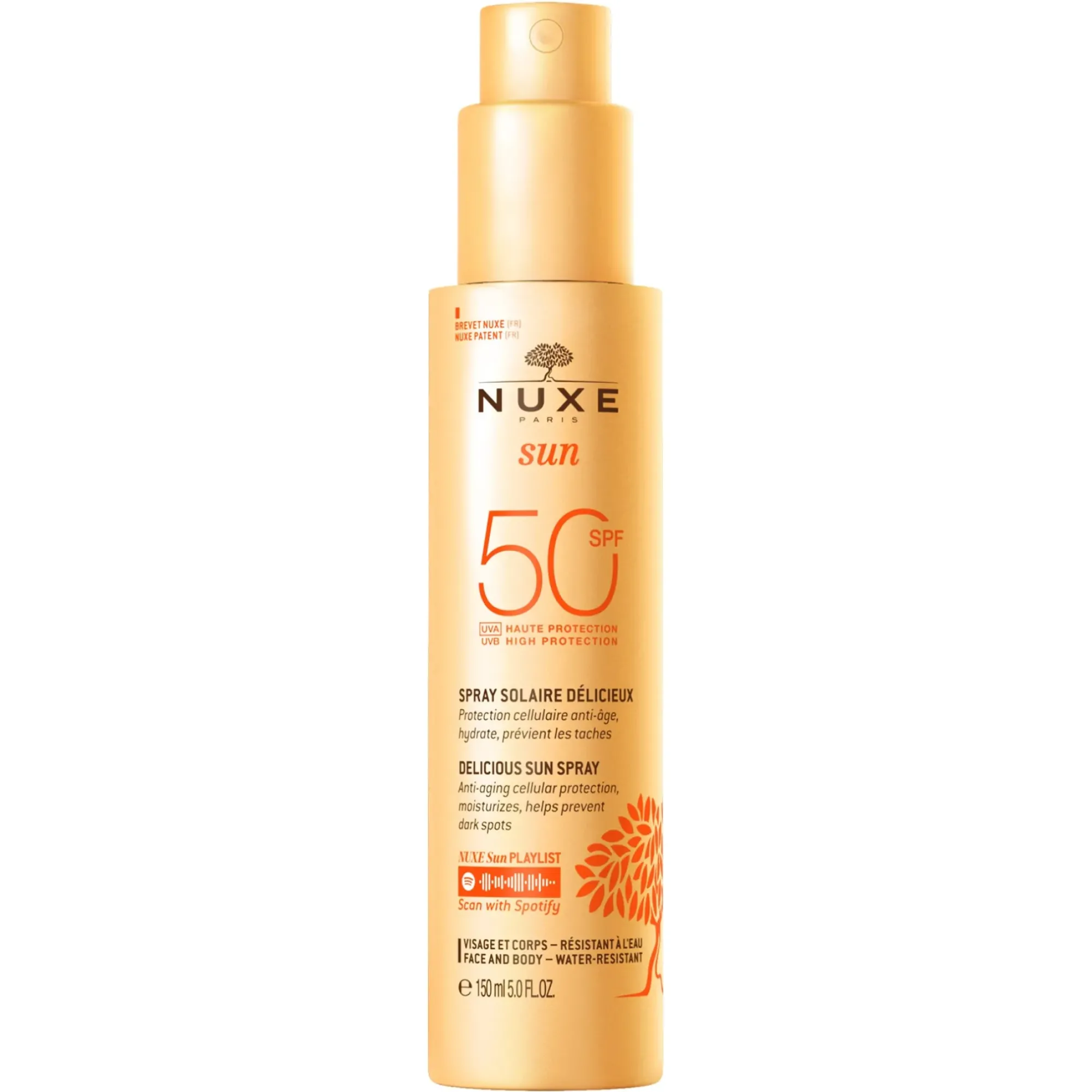 NUXE Spray Solaire Délicieux Haute Protection SPF50 visage et corps Sale